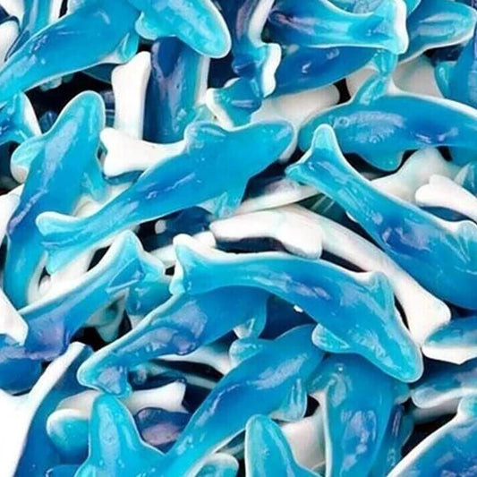 Blue Raspberry Dophins Gummy Sweets 