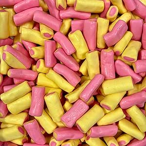 rhubarb and custard mini pencil sweets